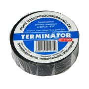 Изолента Terminator IZ1510FR, 15/10, не горючая, самозатухающая, 0,13мм чёрный
