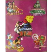 Картридж Sega 5 in 1, SB-5201 (Earthworm Jim, Aladdin, Turtles, Bubba 'n' Stix, World Illysion)