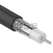 Кабель коаксиальный RG-6U, 75Ом, CCS/Al/Al, 48%, 100м, OUTDOOR, черный PROconnect