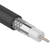 Кабель коаксиальный RG-6U, 75Ом, CCS/Al/Al, 64%, 100м, OUTDOOR, черный Rexant