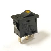 Переключатель с подсветкой SC-768, 4 контакта 6А 220B (жёлтый светодиод)