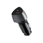 Автомобильный адаптер 2гн. (1гн.USB-A QC3.0 18W +1гн.Type-C PD 20W) 20W, чёрный «Rexant»
