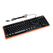 Клавиатура игровая «Гарнизон» GK-320G, полноразмерная, 104кл, 12Fn, MultiRainbow, 1.5м, черная