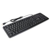 Клавиатура «Гарнизон» GK-100L полноразмерная, USB, 104кл, защита от брызг, кабель 1,8м, чёрный