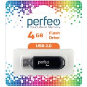 USB 2.0 Flash накопитель  4GB Perfeo C03, чёрный