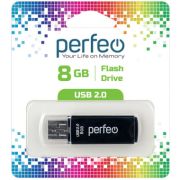 USB 2.0 Flash накопитель  8GB Perfeo C06, чёрный