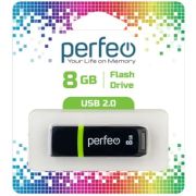 USB 2.0 Flash накопитель  8GB Perfeo C11, чёрный