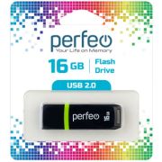 USB 2.0 Flash накопитель 16GB Perfeo C11, чёрный