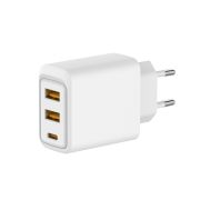 Адаптер постоянного тока 2гн.USB-A 5V, 2A + 1гн.Type-C 10W, белый «Rexant»