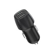 Автомобильный адаптер 2гн.USB 5V, 2,4A, черное «Rexant»