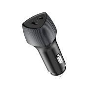 Автомобильный адаптер 2гн. (1гн.Type-C PD 20W +1гн.Type-C PD 20W) 40W, чёрный «Rexant»