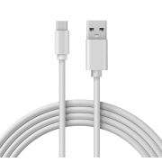 USB кабель шт.USB-A - шт.Type-C 1м, 3,0A 15W, ПВХ, белый «Rexant»