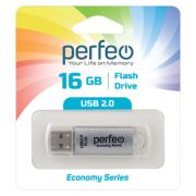 USB 2.0 Flash накопитель  8GB Perfeo E01 economy series, серебристая