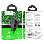 Адаптер постоянного тока Hoco CS21A, 1гн.USB 5В, 2,1А,10,5W, чёрный