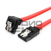 Кабель интерфейсный SATAIII 7pin/7pin, угловой разъём, защёлка, 0,8м «Cablexpert»