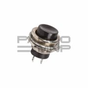 Кнопка без фиксации круглая RWD-306 (DS-212) off-(on), 2 контакта, 1A, 250V (чёрный)