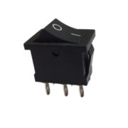Переключатель с фиксацией KCD2-202/6P D2.8 on-off 6 контактов 6А, 250В (чёрный)