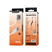 USB кабель шт.USB (A) - шт.Lightning 2,0м, 2,4A силиконовый, белый BX14 «Borofone»