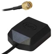 Антенна GPS, Glonass внешняя, 28db RG174 5m SMA-M, чёрная