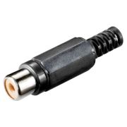 Гнездо RCA на кабель (чёрный)