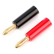 Штекер колоночный  «Banana» на кабель D до 4,0мм (мет+пластик Gold)