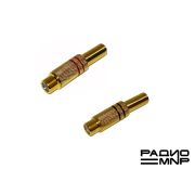 Гнездо RCA на кабель пайка (металл gold)