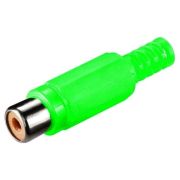 Гнездо RCA на кабель (зеленый)