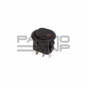 Переключатель круглый с подсветкой RWB-215 (KCD1-202/MN) on-off, 3 контакта, 16A,12V (красный светодиод)
