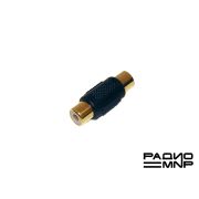 Переходник гн.RCA - гн.RCA (монокль) gold