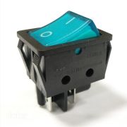 Переключатель с подсветкой KCD4-201/N on-off 4 контакта 25A, 250В (синий)