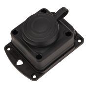 Розетка штепсельная влагозащищенная стационарная ОУ, 2P+PE 230V,16 А, IP44 каучук «PROconnect»