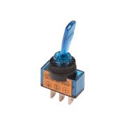 Тумблер автомобильный с подсветкой ASW-13D on-off, 3 контакта, 20A, 12V (синий)